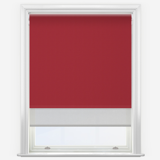 Double Roller Supreme Blackout Red & Grey Double Roller Blind