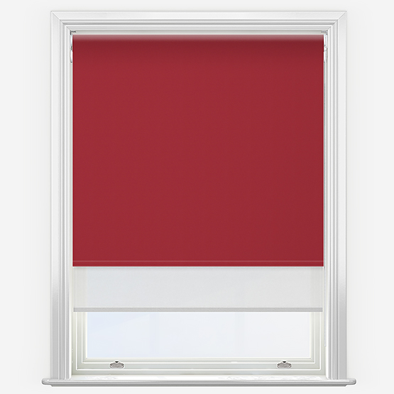 Double Roller Supreme Blackout Red & White Double Roller Blind