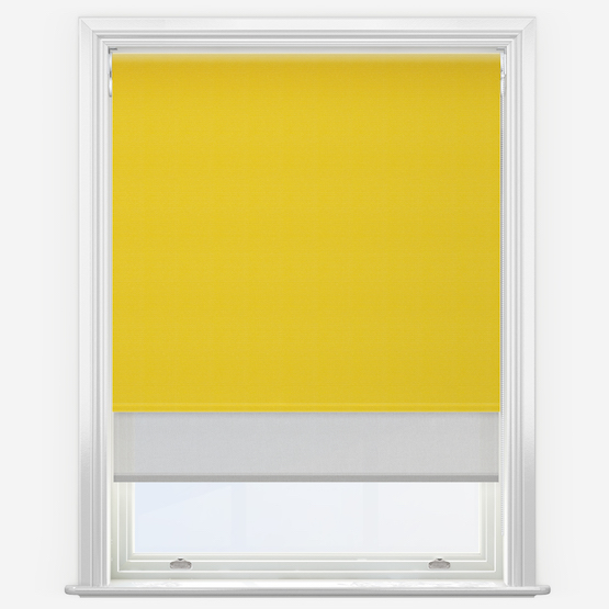 Double Roller Supreme Blackout Sunshine Yellow & Grey Double Roller Blind