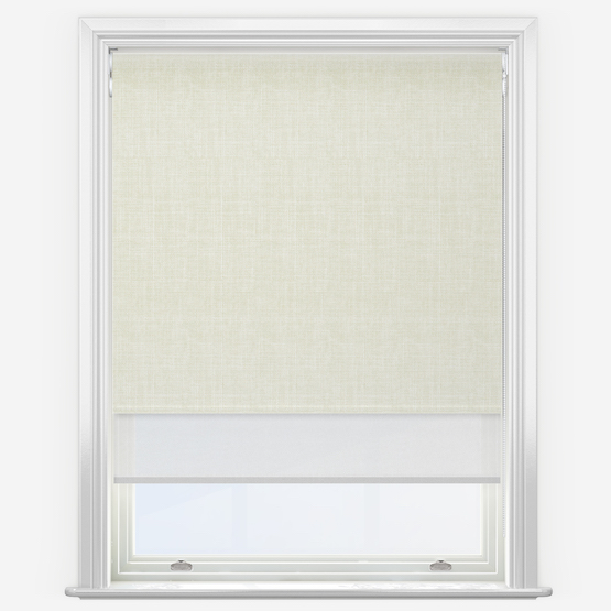 Double Roller Voga Blackout Cream & White Double Roller Blind