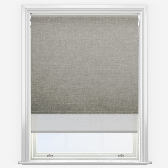 Double Roller Voga Blackout Dove Grey & Grey Double Roller Blind