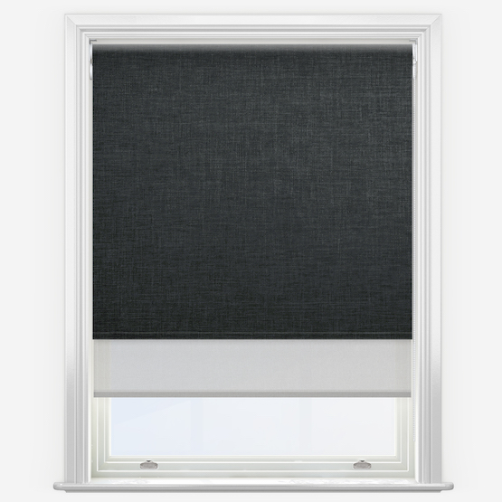 Double Roller Voga Blackout Slate Grey & Grey Double Roller Blind