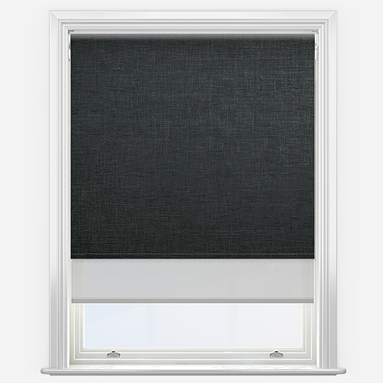Double Roller Voga Blackout Slate Grey & Grey Double Roller Blind