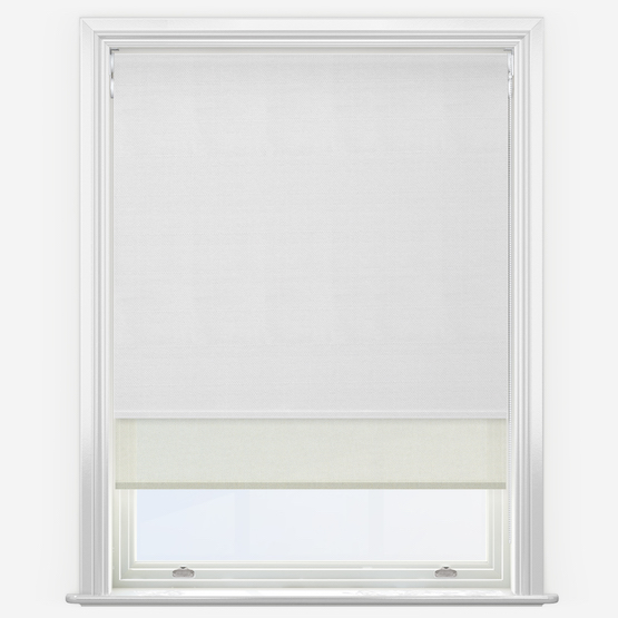 Double Roller Voga Blackout White & Cream Double Roller Blind