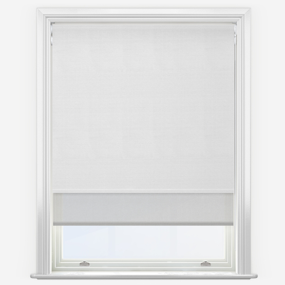 Double Roller Voga Blackout White & Grey Double Roller Blind