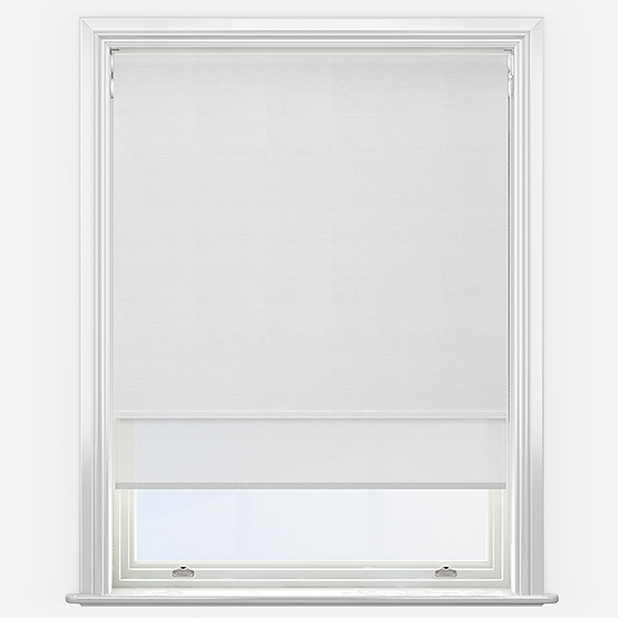 Double Roller Voga Blackout White & White Double Roller Blind