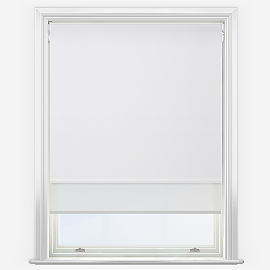 Double Roller White & White Double Roller Blind