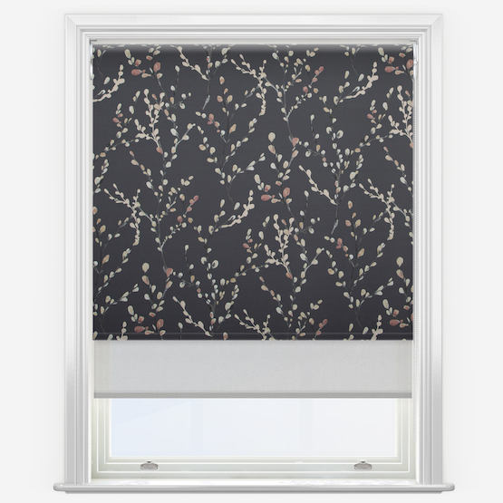 Double Roller Willow Dusky Rose & Grey Double Roller Blind