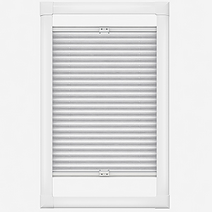 Louvolite Voile FR White 20mm Pleated
