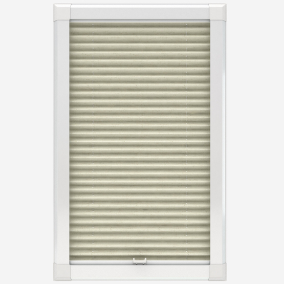 Louvolite Shot Silk ESP Champagne 20mm Pleated Perfect Fit Pleated Blind