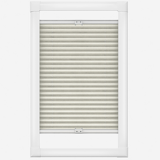 Louvolite Voile FR Cream 20mm Pleated Perfect Fit Pleated Blind
