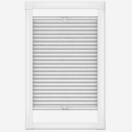 Louvolite Voile FR White 20mm Pleated Perfect Fit Pleated Blind
