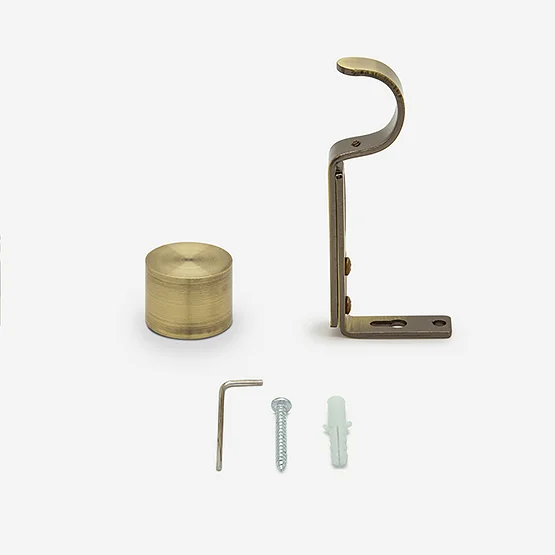 28mm Allure Antique Brass End Cap Eyelet pole