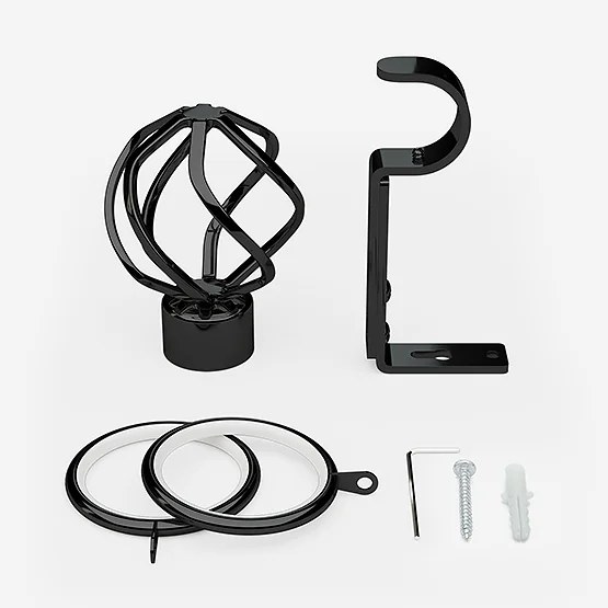 28mm Allure Black Nickel Cage pole