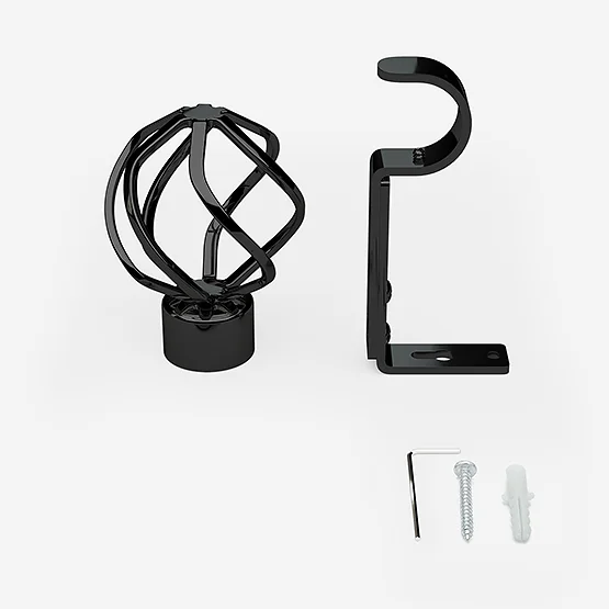 28mm Allure Black Nickel Cage Eyelet pole