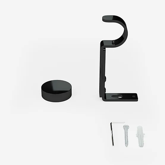 28mm Allure Classic Black Nickel Stud Eyelet pole