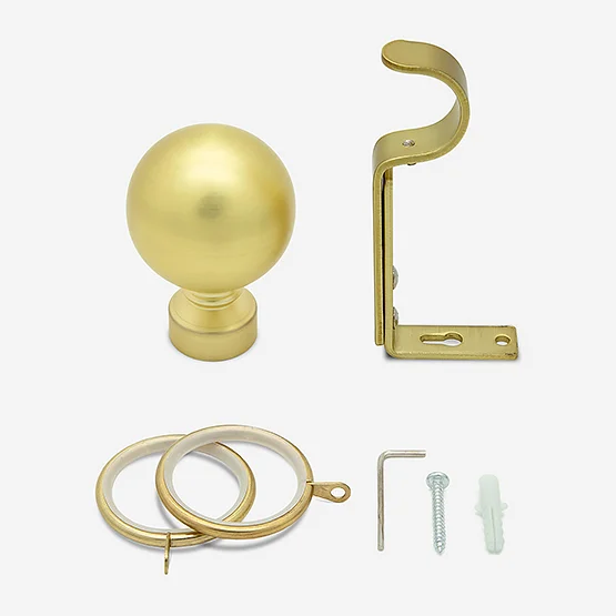 28mm Allure Classic Brushed Gold Ball Bay Window pole