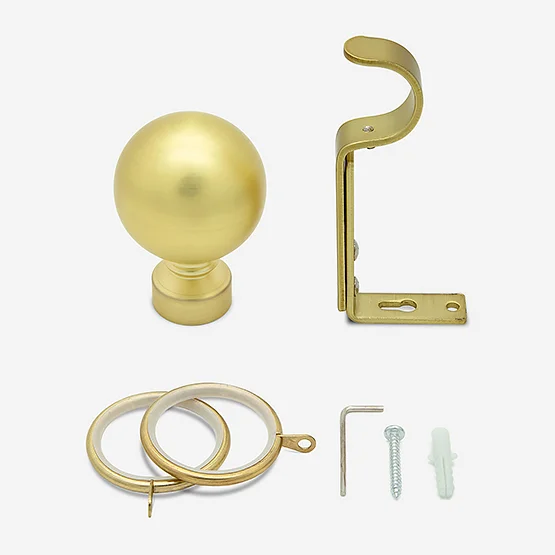 28mm Allure Classic Brushed Gold Ball pole