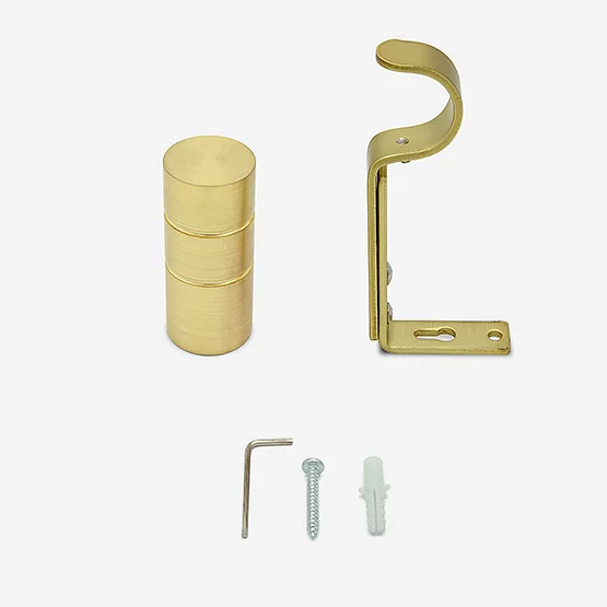 28mm Allure Classic Brushed Gold Barrel Eyelet pole