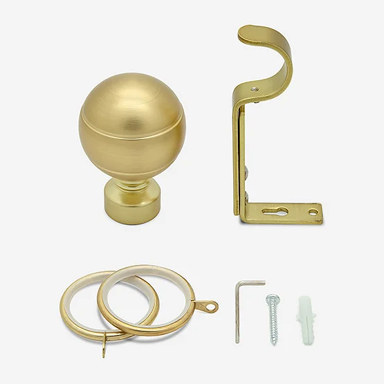 28mm Allure Classic Brushed Gold Lined Ball pole