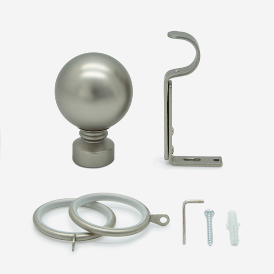 28mm Allure Classic Brushed Steel Ball Bay Window pole