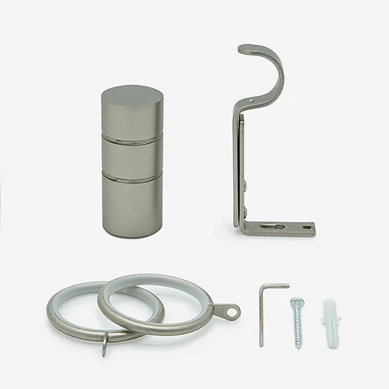 28mm Allure Classic Brushed Steel Barrel Bay Window pole