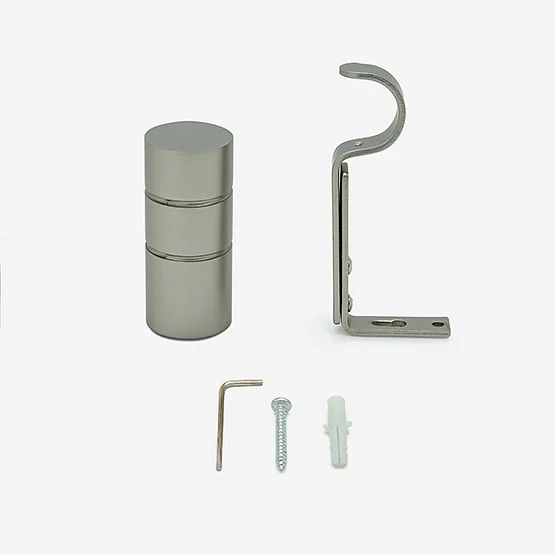 28mm Allure Classic Brushed Steel Barrel Eyelet pole
