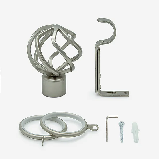 28mm Allure Classic Brushed Steel Cage pole