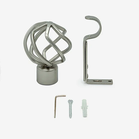 28mm Allure Classic Brushed Steel Cage Eyelet pole