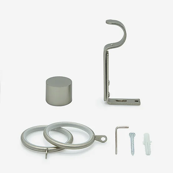 28mm Allure Classic Brushed Steel End Cap pole