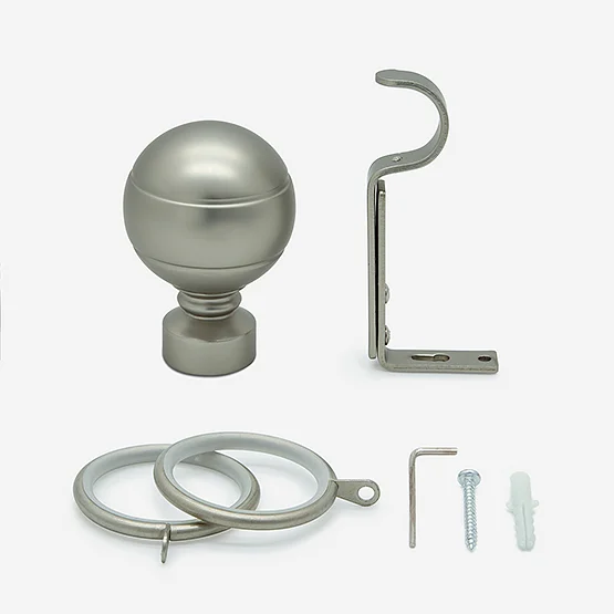 28mm Allure Classic Brushed Steel Lined Ball pole