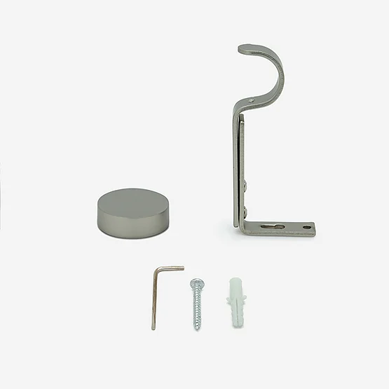 28mm Allure Classic Brushed Steel Stud Eyelet Bay Window pole