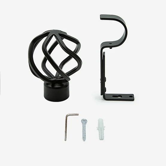 28mm Allure Matt Black Cage Eyelet pole