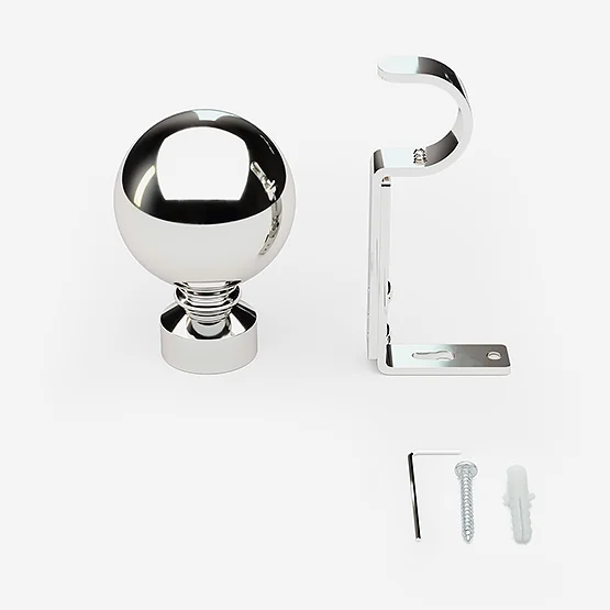 28mm Allure Classic Polished Chrome Ball Eyelet pole
