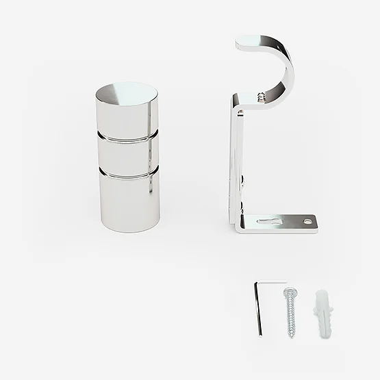28mm Allure Polished Chrome Barrel Eyelet pole