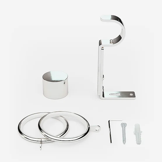 28mm Allure Classic Polished Chrome End Cap Bay Window pole