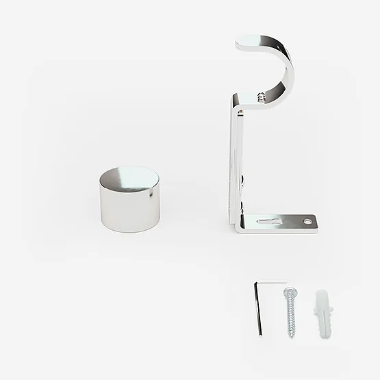 28mm Allure Polished Chrome End Cap Eyelet pole