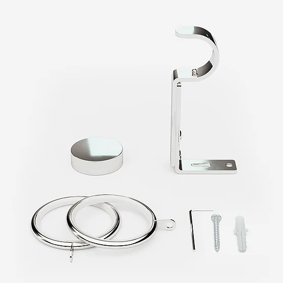28mm Allure Classic Polished Chrome Stud Bay Window pole