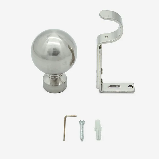 28mm Allure Classic Stainless Steel Effect Ball Eyelet Bay Window pole
