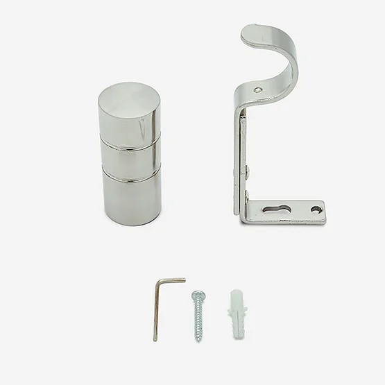 28mm Allure Stainless Steel Effect Barrel Eyelet pole