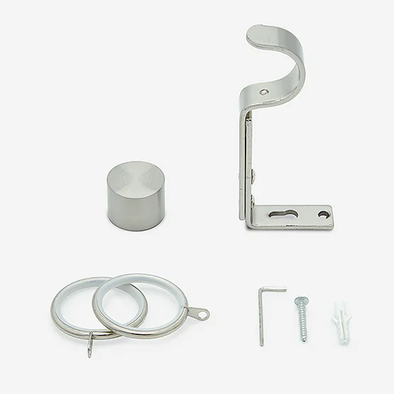 28mm Allure Classic Stainless Steel End Cap Bay Window pole