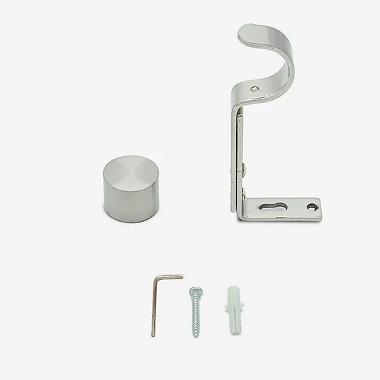 28mm Allure Classic Stainless Steel End Cap Eyelet Bay Window pole