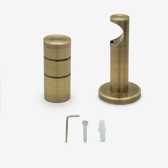 28mm Allure Signature Antique Brass Barrel Eyelet pole