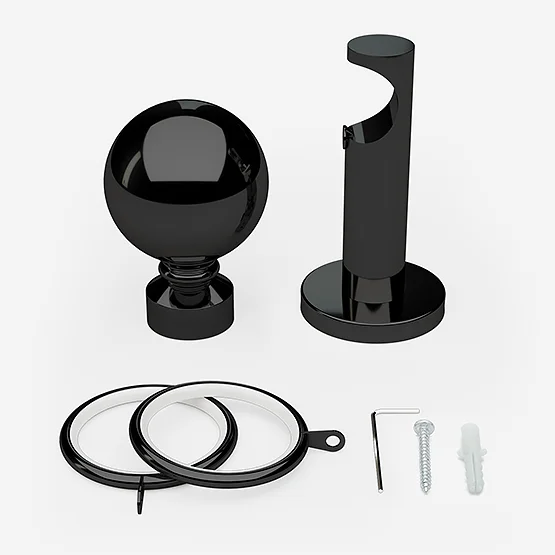 28mm Allure Signature Black Nickel Ball pole