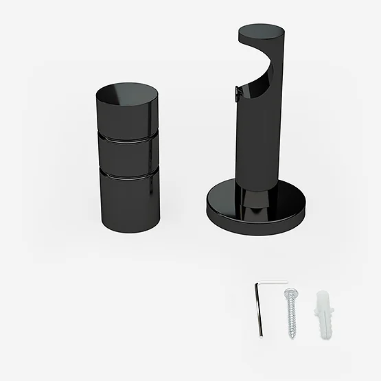 28mm Allure Signature Black Nickel Barrel Eyelet pole