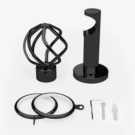 28mm Allure Signature Black Nickel Cage pole