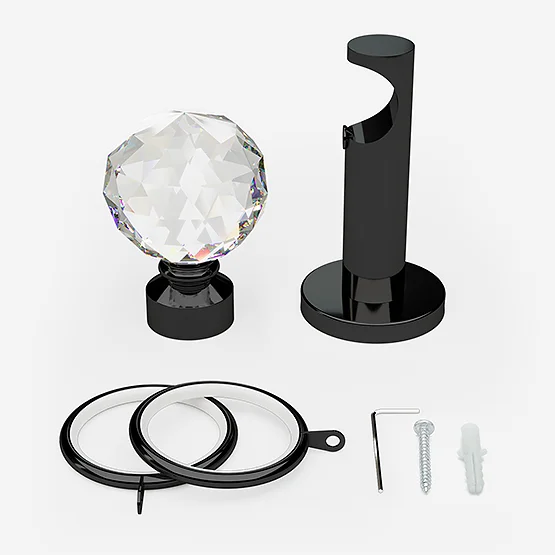 28mm Allure Signature Black Nickel Crystal pole