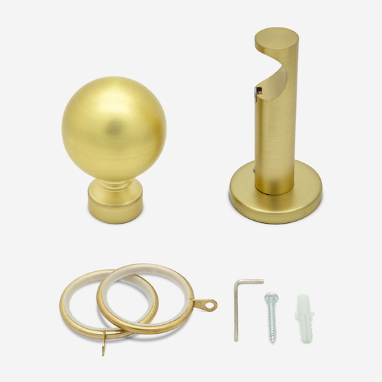 28mm Allure Signature Brushed Gold Ball pole