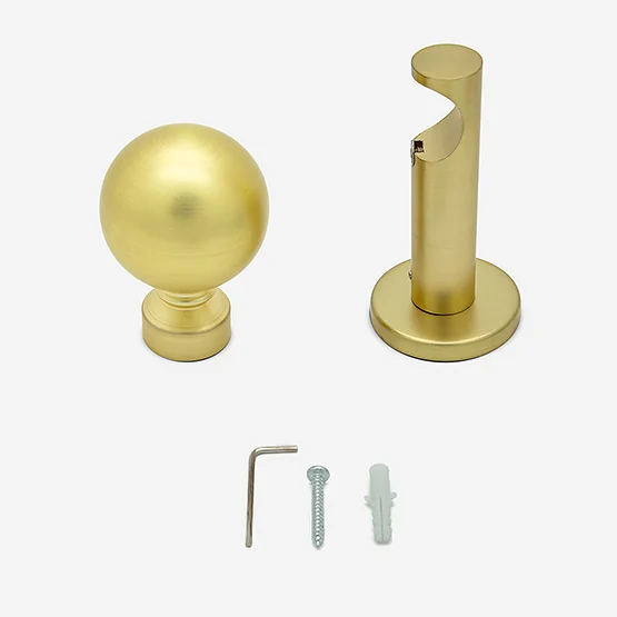 28mm Allure Signature Brushed Gold Ball Eyelet pole