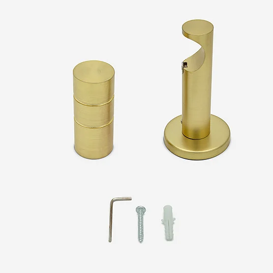 28mm Allure Signature Brushed Gold Barrel Eyelet pole